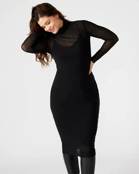 STE Black Vivienne Mesh Midi Dress