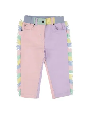 Stella McCartney Kids   Color block organic cotton denim pants 