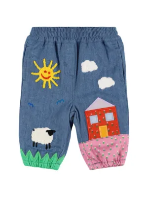 Stella McCartney Kids   Cotton chambray pants 