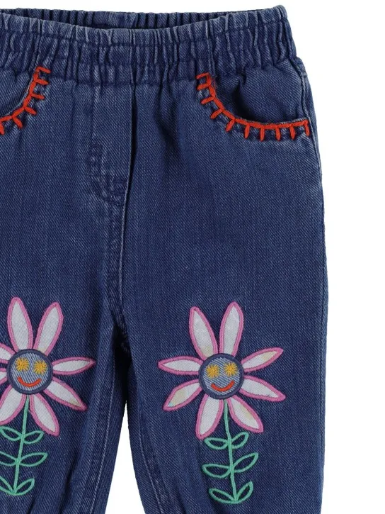 Stella McCartney Kids   Organic cotton denim effect pants 