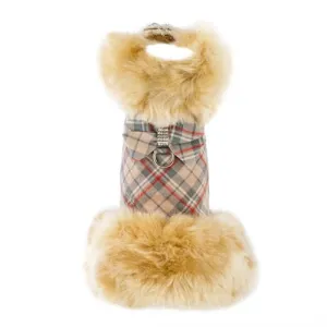 Susan Lanci Scotty Doe Plaid Fur Coat