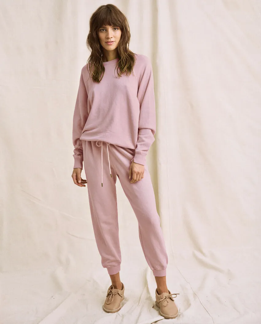 The Cropped Sweatpant. Solid -- Dusty Lilac