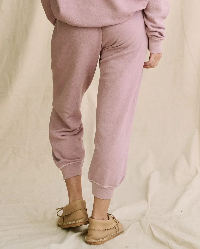 The Cropped Sweatpant. Solid -- Dusty Lilac