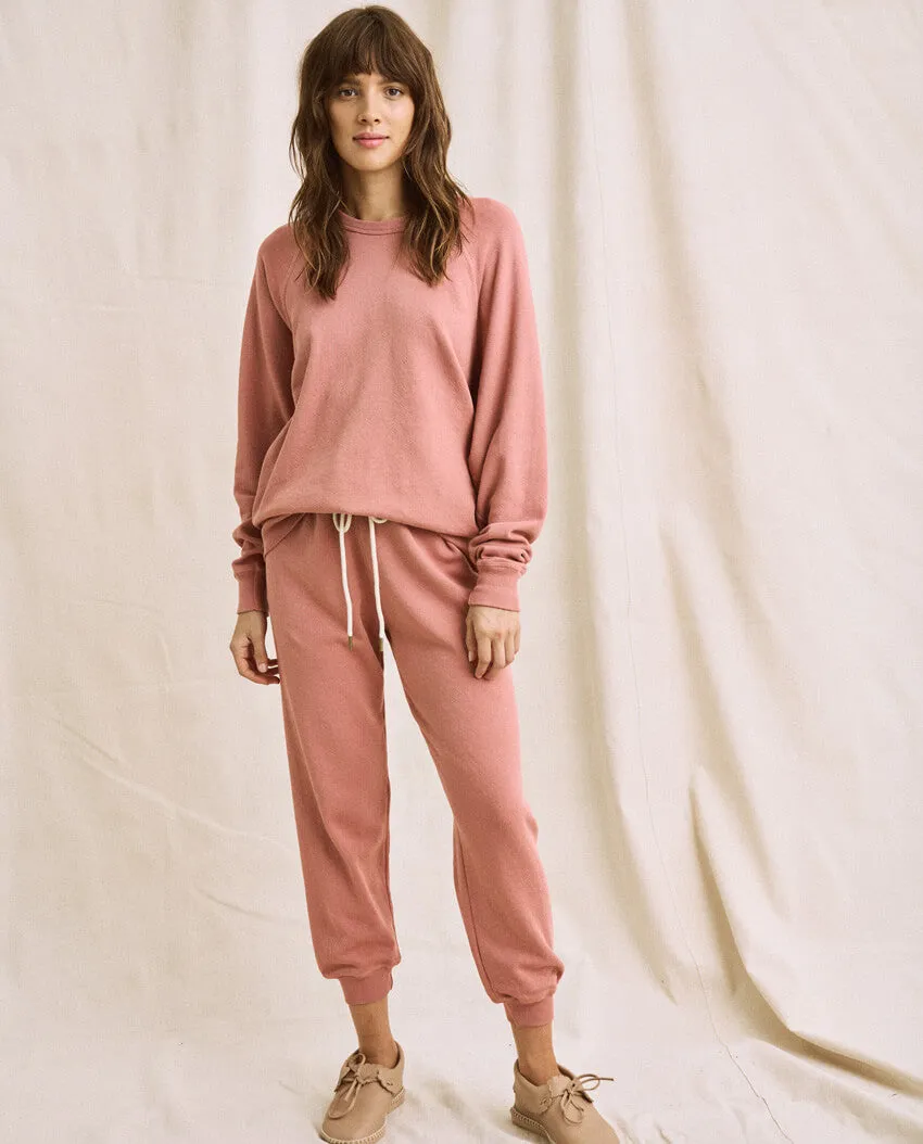 The Cropped Sweatpant. Solid -- Rosette