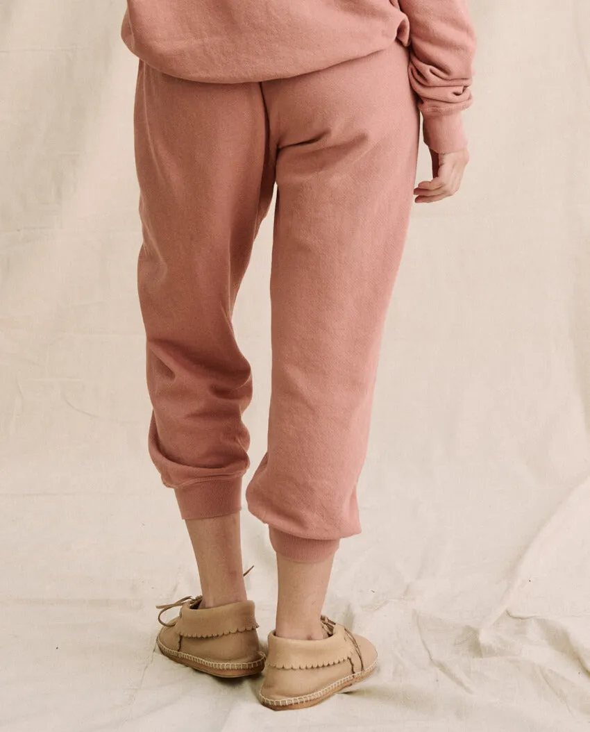 The Cropped Sweatpant. Solid -- Rosette