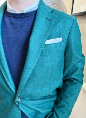 Tiki Washed Wool Soft Jacket In Emerald