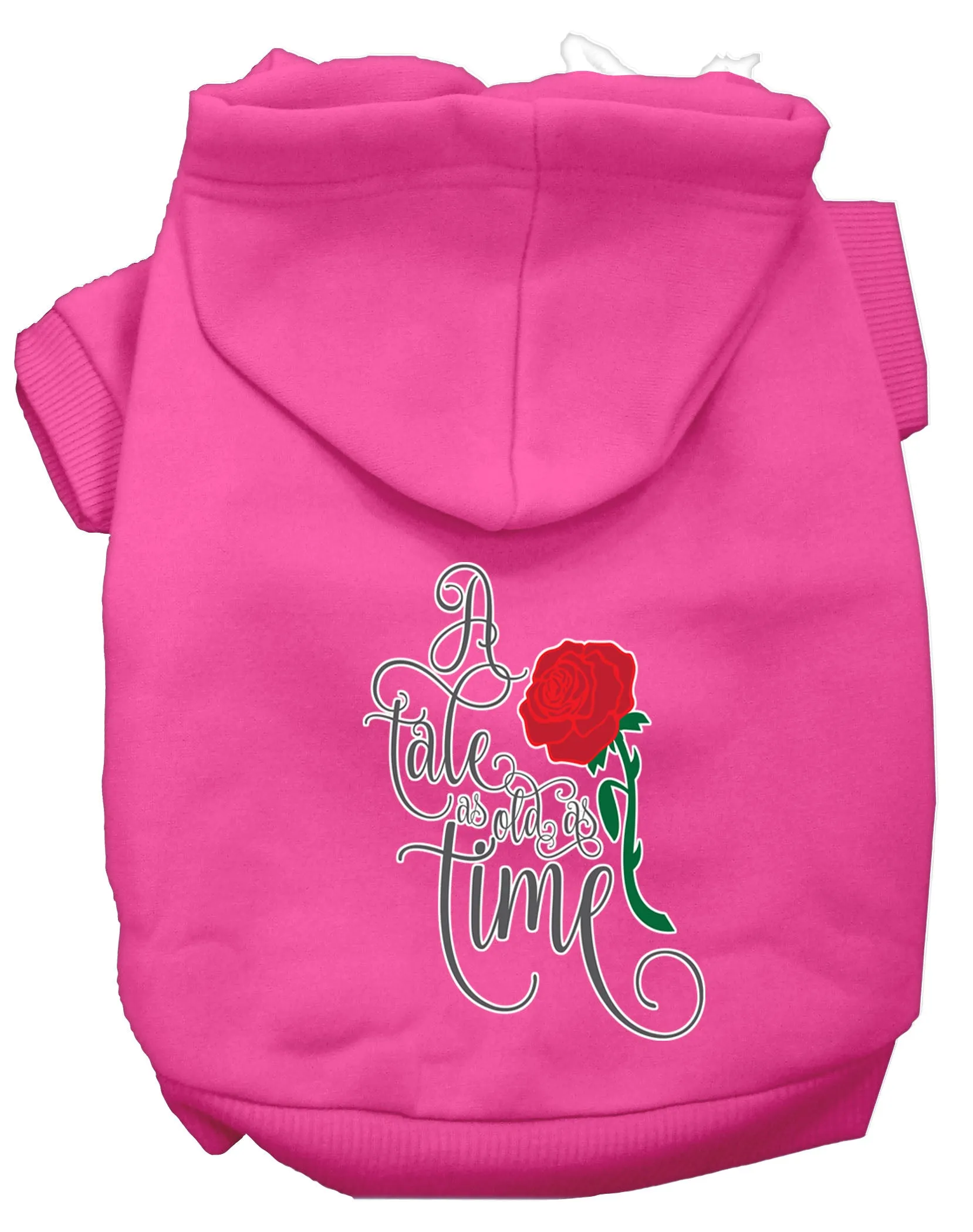 Timeless Tale Screen Print Dog Hoodie Bright Pink S