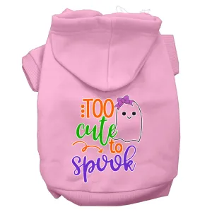 Too Cute To Spook-girly Ghost Screen Print Dog Hoodie Light Pink Xxl