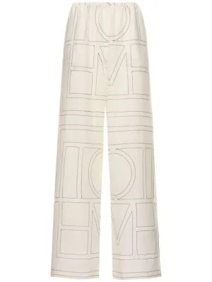 Toteme   Monogram cotton blend pajama pants 