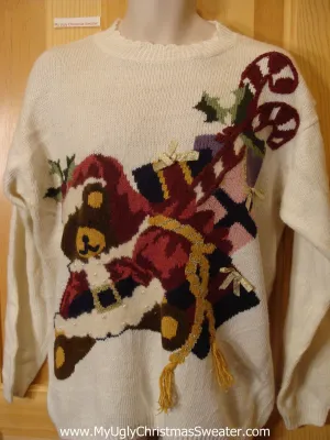 Ugly Christmas Sweater Santa Bear Pullover