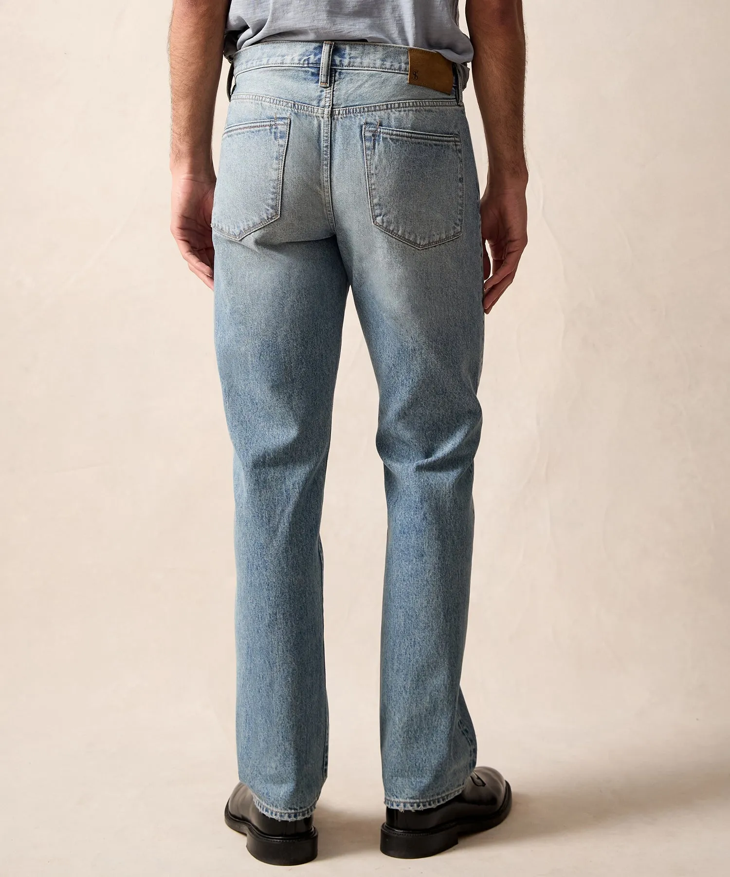 Vintage Straight Selvedge Jean in Frosty Indigo Wash