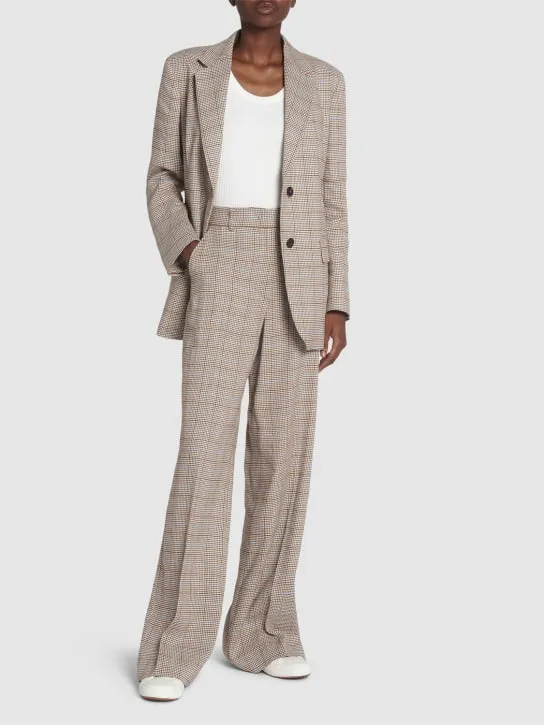 Weekend Max Mara   Freda linen &amp; cotton wide pants 