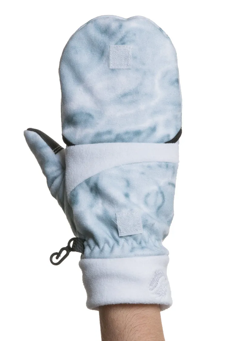 Womens Polar Fleece Fingerless Glove Mitten | Aqua Design