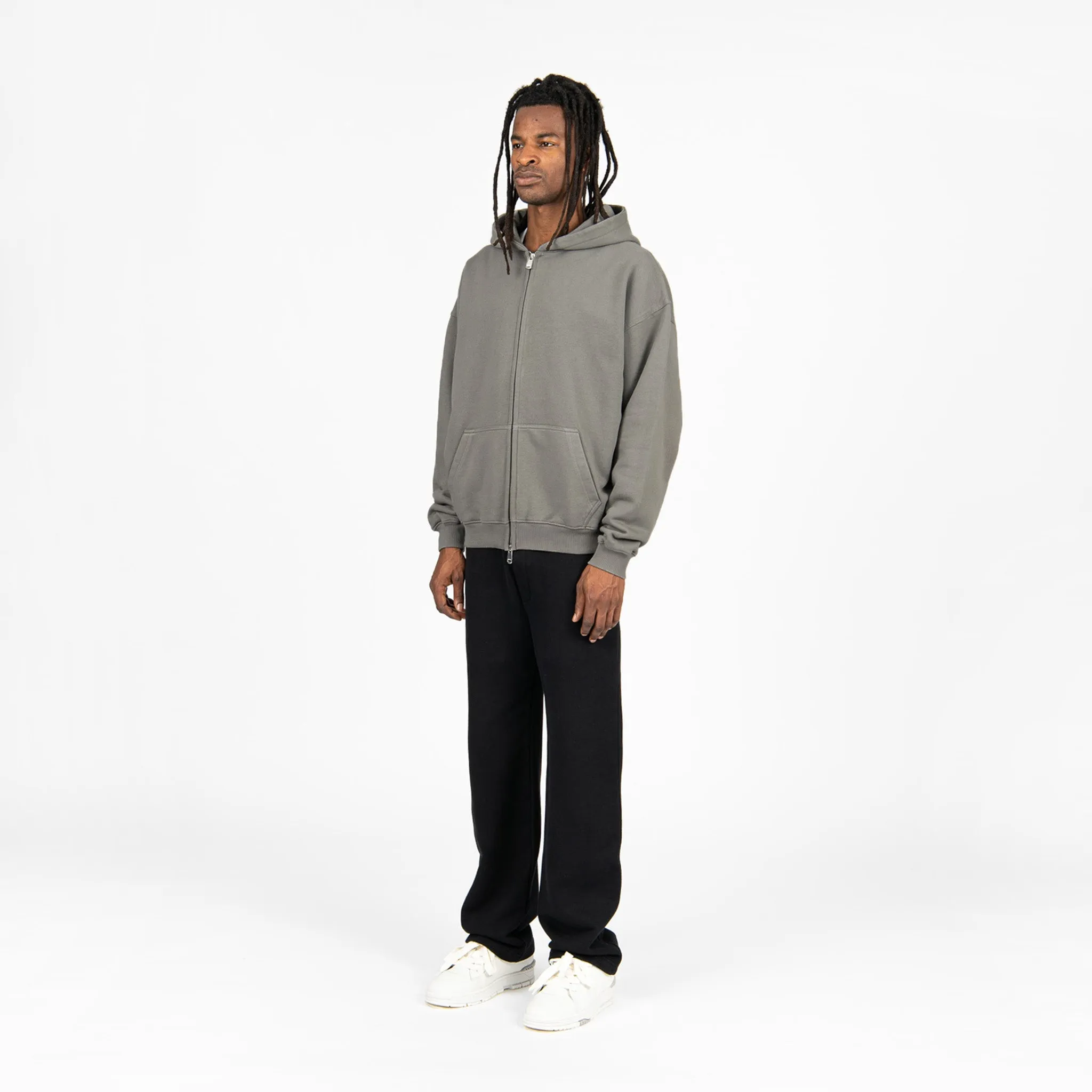 Zip Hoodie - Fossil Grey