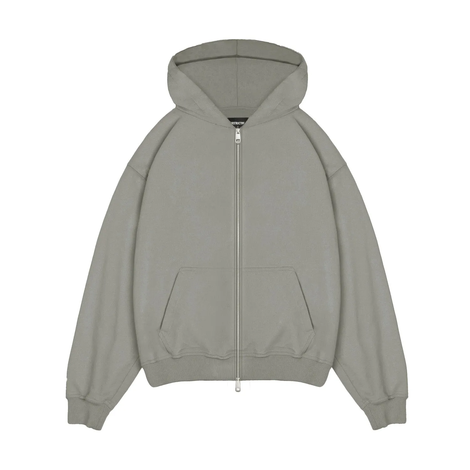 Zip Hoodie - Fossil Grey