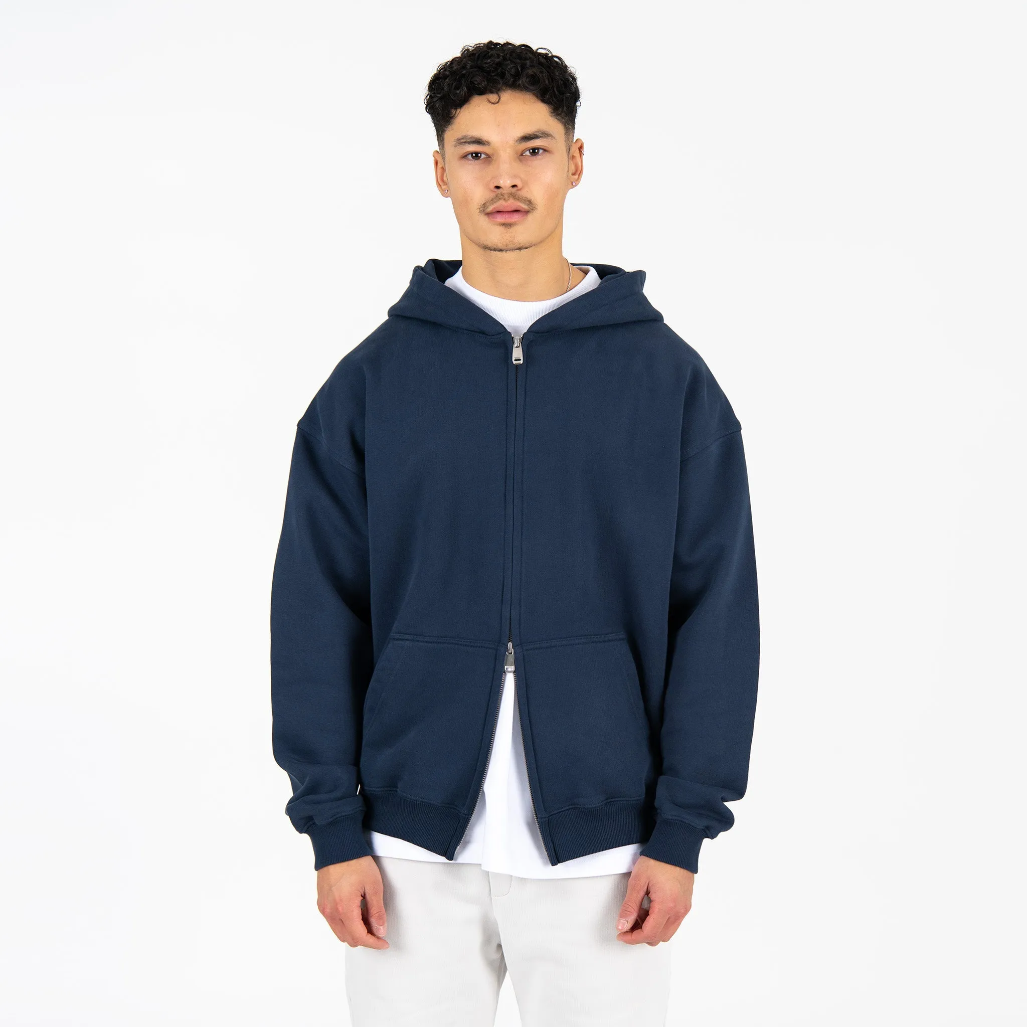 Zip Hoodie - Navy